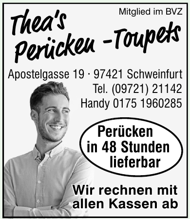 Thea´s Perücken - Toupets Thea´s Perücken - Toupets