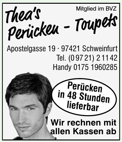 Thea‘s Perücken - Toupets Thea‘s Perücken - Toupets