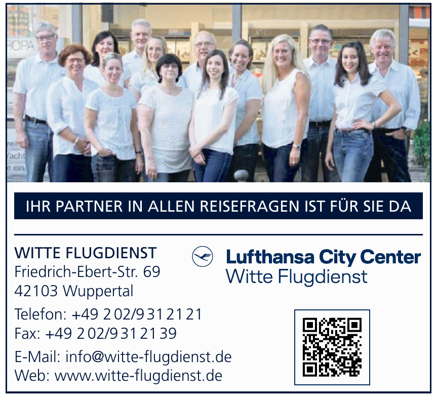 Witte Flugdienst Lufthansa City Center Witte Flugdienst Lufthansa City Center
