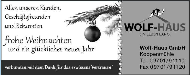 Wolf-Haus GmbH Wolf-Haus GmbH