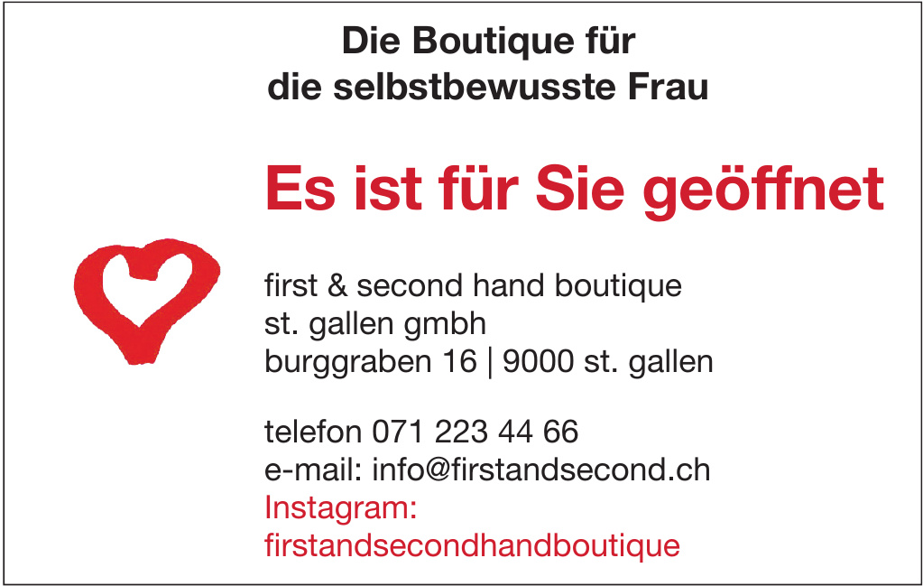 first & second hand boutique st. gallen GmbH