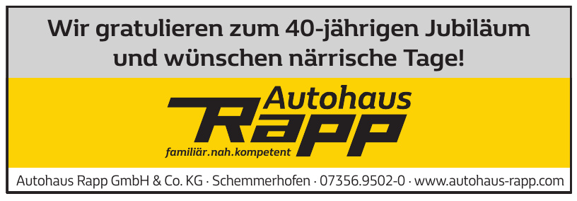 Autohaus Rapp GmbH & Co. KG Autohaus Rapp GmbH & Co. KG