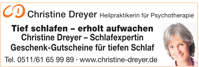 Christine Dreyer Heilpraktikerin für Psychotherapie Christine Dreyer Heilpraktikerin für Psychotherapie