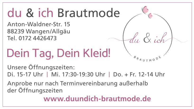 du & ich Brautmode