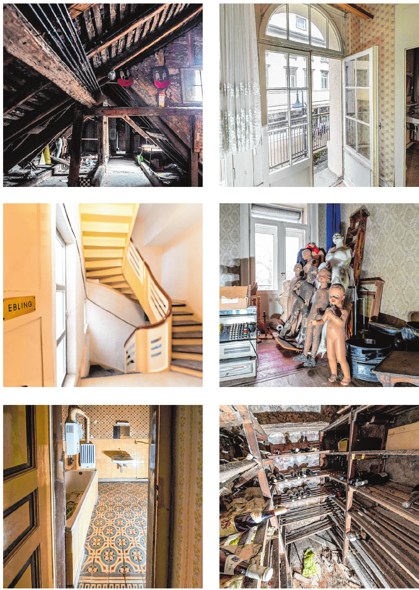 Vom Dachboden bis zum Keller hat Thomas Neu Ende des Jahres 2021 den Ist-Zustand des Kaufhauses Krämer/Reiling am Marktplatz dokumentiert. Bilder: Thomas Neu