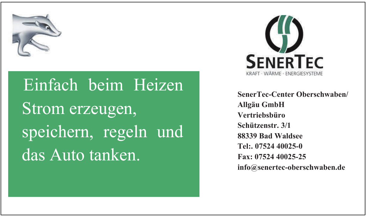 SenerTec-Center Oberschwaben/Allgäu GmbH SenerTec-Center Oberschwaben/Allgäu GmbH