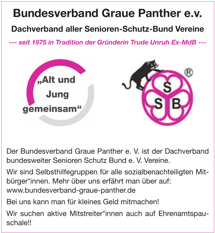 Bundesverband Graue Panther e.v. Bundesverband Graue Panther e.v.