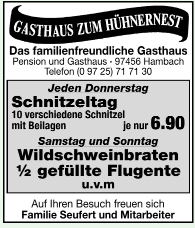 Gasthaus Zum Hühnernest Gasthaus Zum Hühnernest