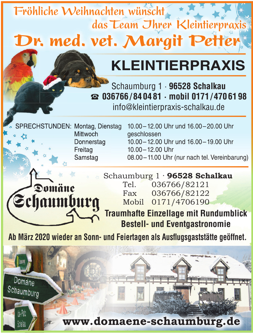 Kleintierpraxis Dr. med. vet. Margit Petter Kleintierpraxis Dr. med. vet. Margit Petter