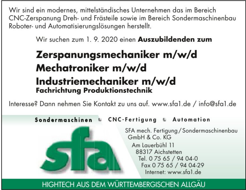 SFA GmbH & Co KG SFA GmbH & Co KG