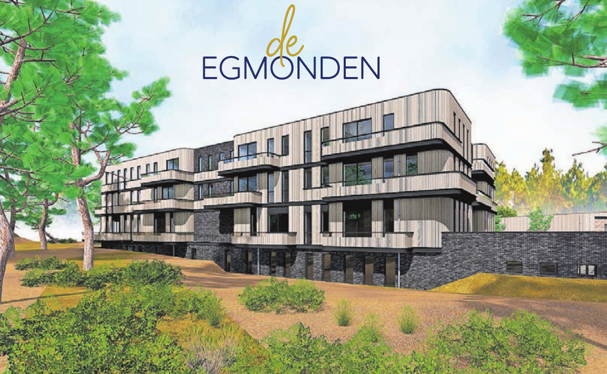 Dieser Entwurf zeigt, wie die Apartmentanlage „De Egmonden“ einmal aussehen wird. Dieser Entwurf zeigt, wie die Apartmentanlage „De Egmonden“ einmal aussehen wird.