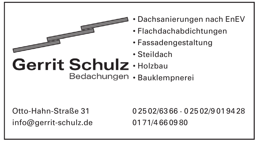 Gerrit Schulz Bedachungen Gerrit Schulz Bedachungen