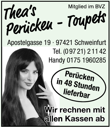 Thea´s Perücken - Toupets Thea´s Perücken - Toupets