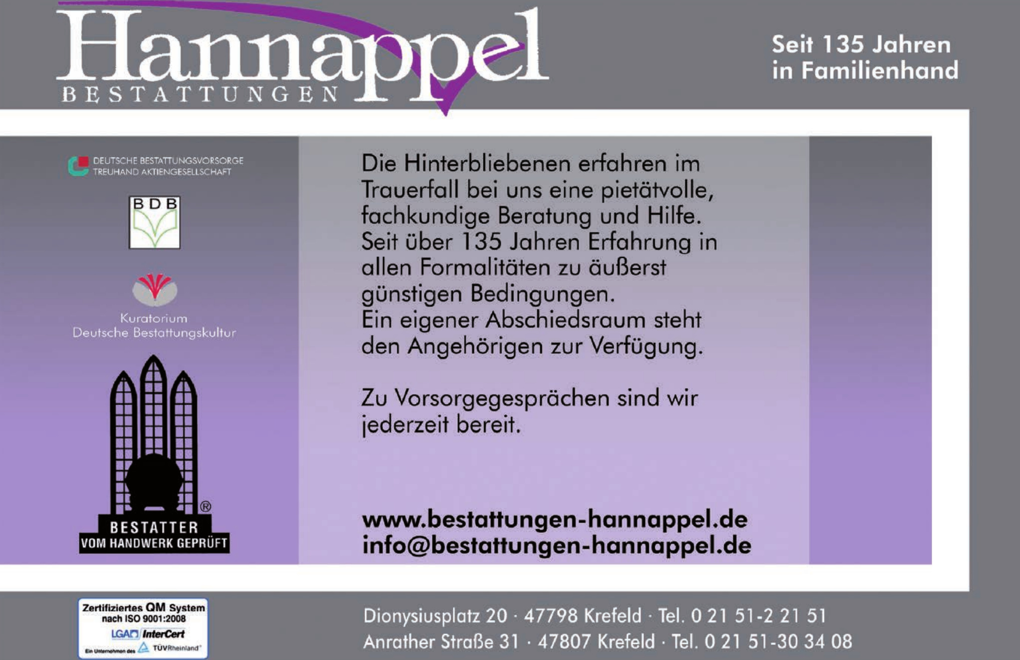 Hermann Hannappel & Sohn Bestattungen Hermann Hannappel & Sohn Bestattungen