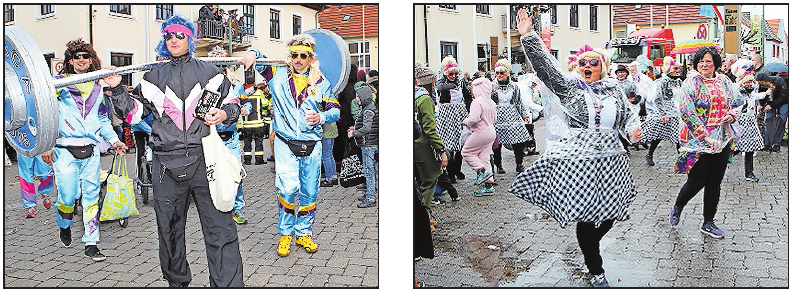 Laufen auch beim Festumzug zum Fischerfest mit: der Athletenclub Altrip (links) und die Altriper Wasserhinkle (hier beide beim Altriper Rosenmontagszug 2019). ARCHIVFOTO / FOTO: LENZ Laufen auch beim Festumzug zum Fischerfest mit: der Athletenclub Altrip (links) und die Altriper Wasserhinkle (hier beide beim Altriper Rosenmontagszug 2019). ARCHIVFOTO / FOTO: LENZ