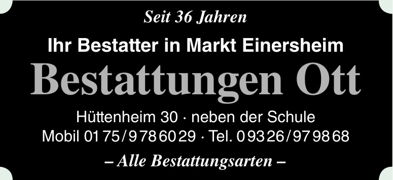 Bestattungen Ott Bestattungen Ott