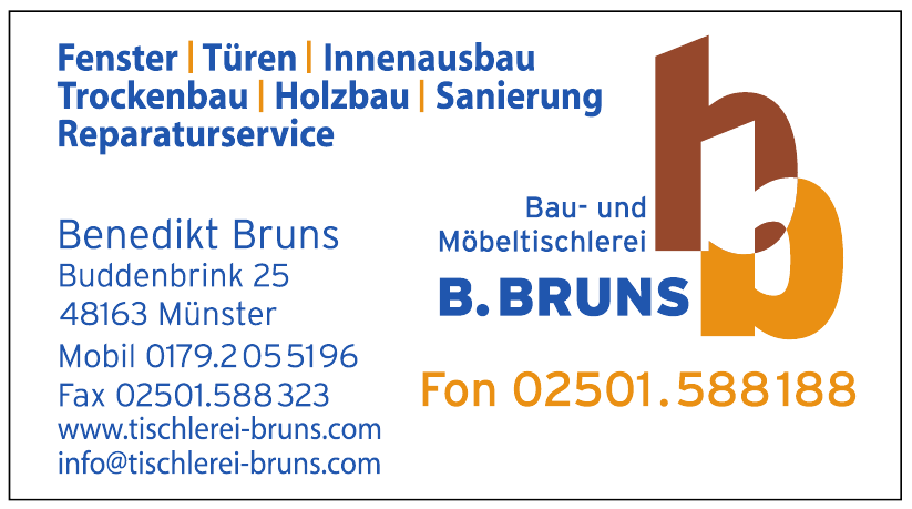 bb Bau- und Möbeltischlerei B. Bruns bb Bau- und Möbeltischlerei B. Bruns