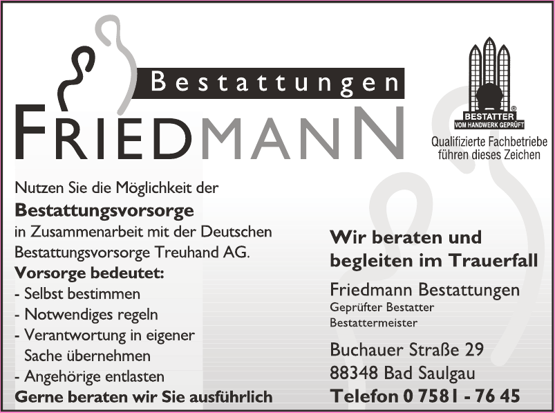 Friedmann Bestattungen Friedmann Bestattungen