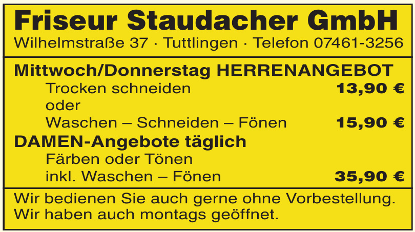 Friseur Staudacher GmbH Friseur Staudacher GmbH