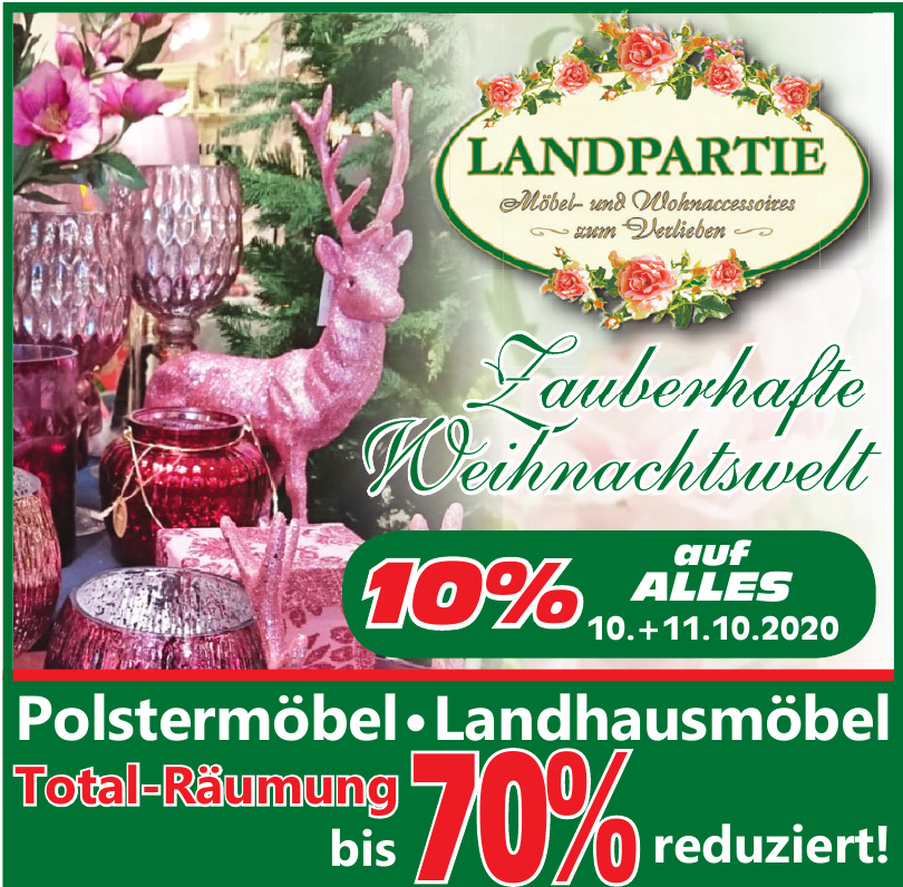 Landpartie Möbel- und Wohnaccessoires zum Verlieben Landpartie Möbel- und Wohnaccessoires zum Verlieben