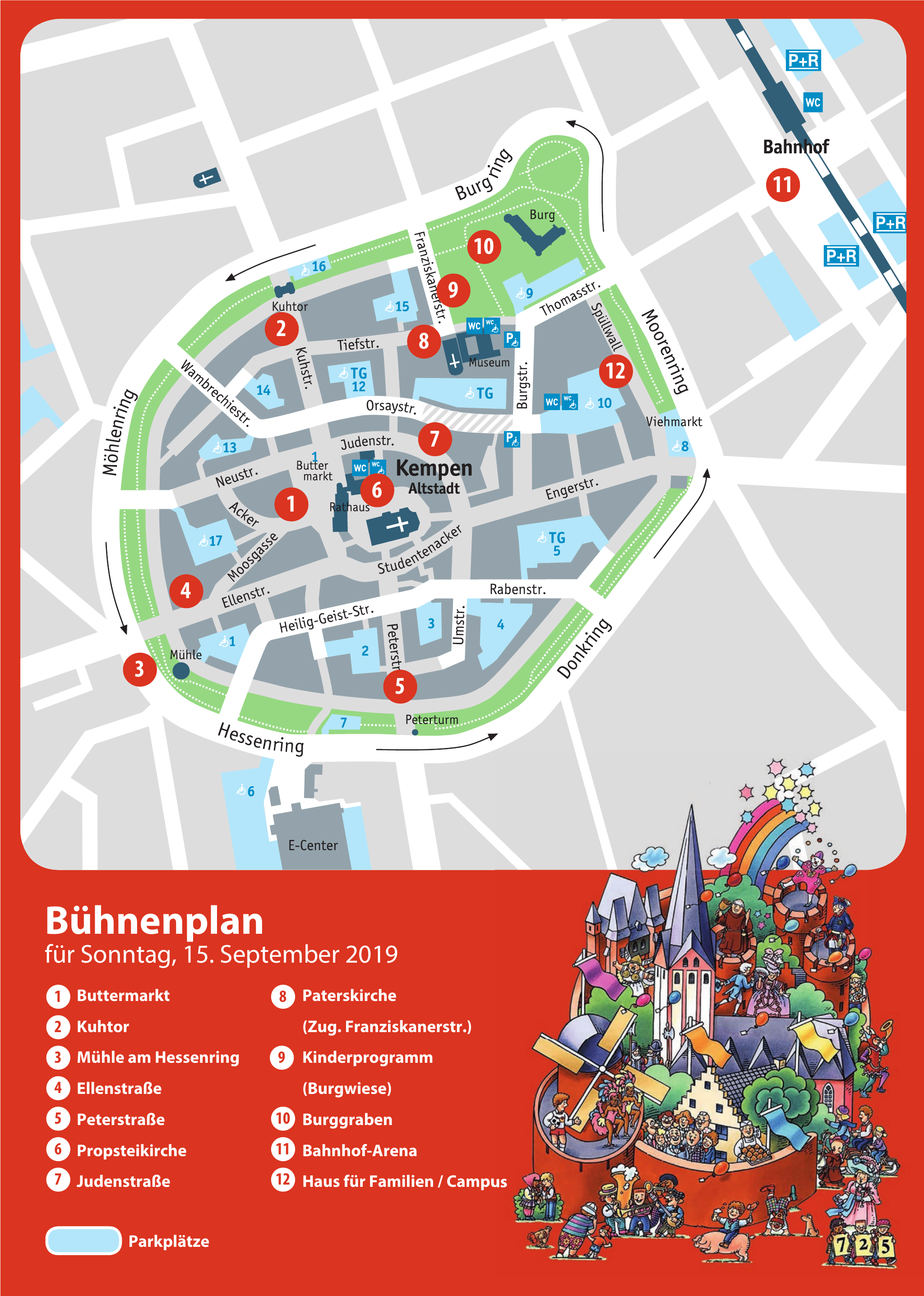 Bühnenplan für Sonntag, 15. September 2019 Bühnenplan für Sonntag, 15. September 2019