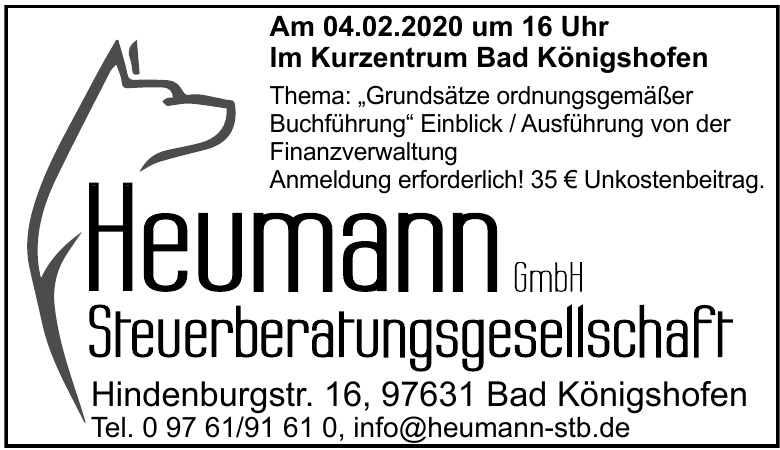Heumann GmbH Steuerberatungsgesellschaft Heumann GmbH Steuerberatungsgesellschaft