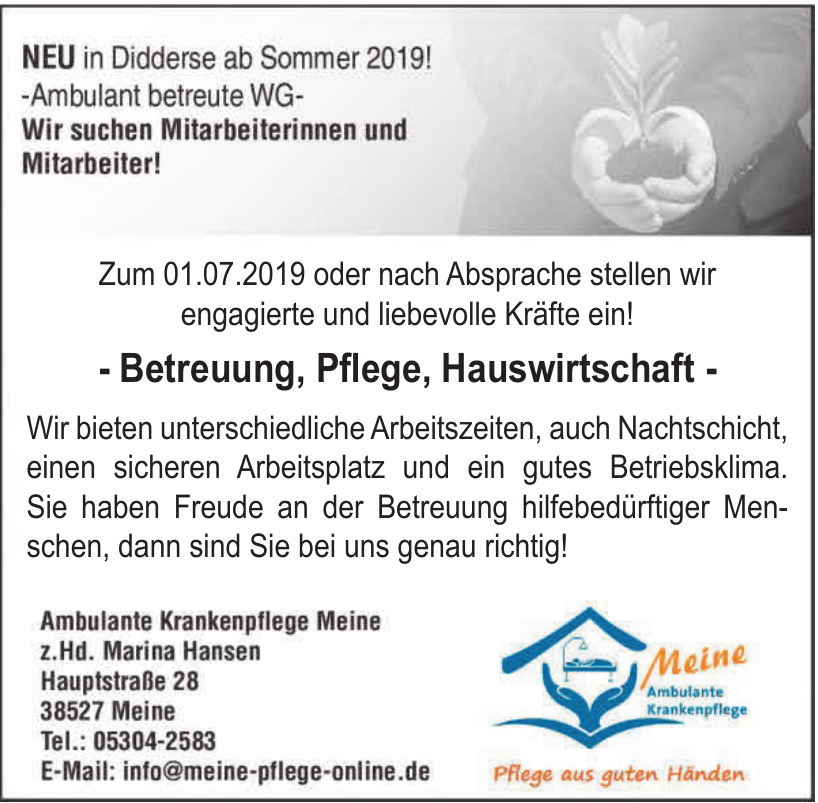 Ambulante Krankenpflege Meine Ambulante Krankenpflege Meine