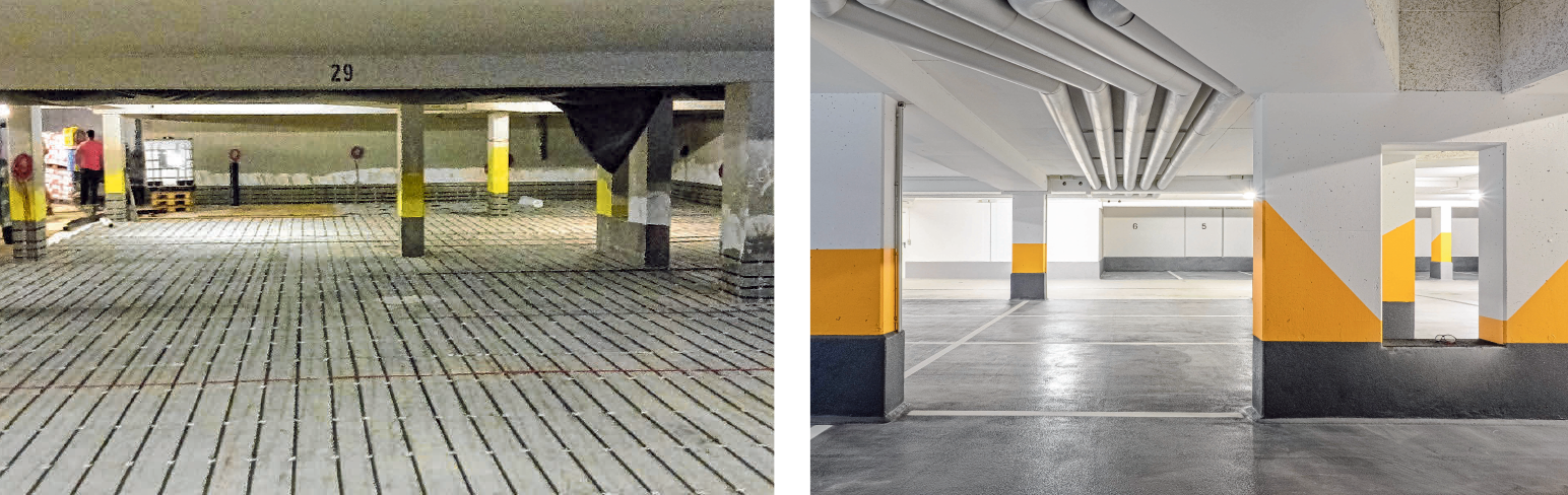 Die Tiefgarage in Laupheim wurde komplett saniert. Die Planung und Bauüberwachung erfolgte durch die Muhsau Kindl IG. Die Tiefgarage in Laupheim wurde komplett saniert. Die Planung und Bauüberwachung erfolgte durch die Muhsau Kindl IG.