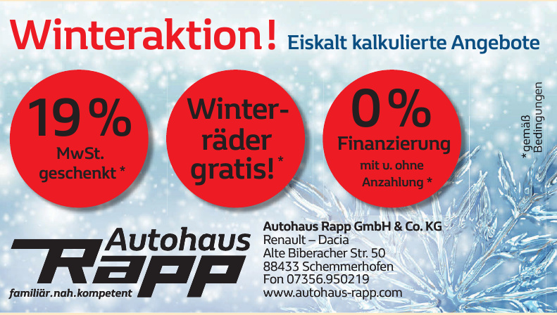 Autohaus Rapp GmbH & Co. KG Autohaus Rapp GmbH & Co. KG