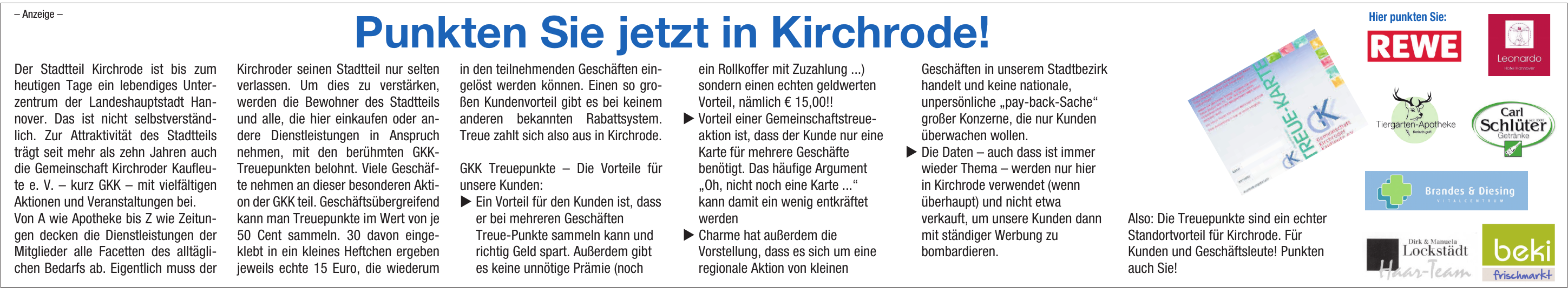 Punkten Sie jetzt in Kirchrode! Punkten Sie jetzt in Kirchrode!