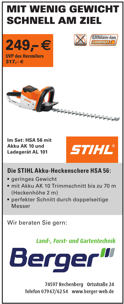 Land- , Forst- und Gartentechnik Berger Land- , Forst- und Gartentechnik Berger