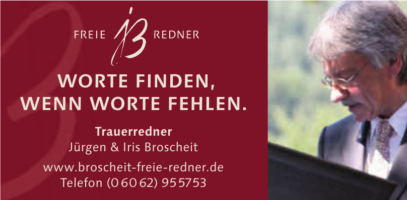 Trauerredner Jürgen & Iris Broscheit