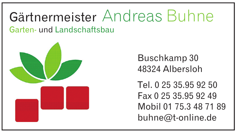 Gärtnermeister Andreas Buhne Gärtnermeister Andreas Buhne