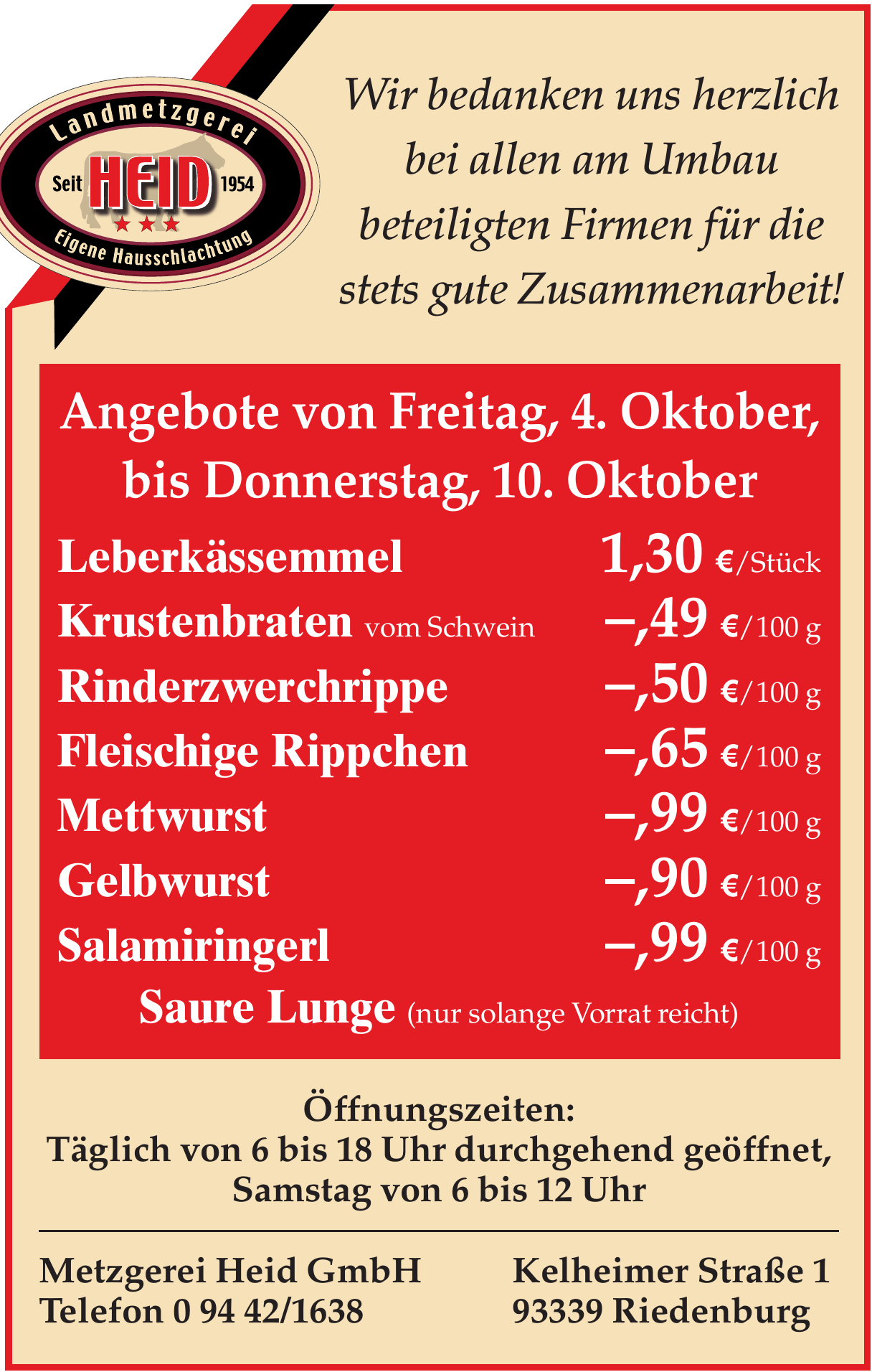 Metzgerei Heid GmbH Metzgerei Heid GmbH