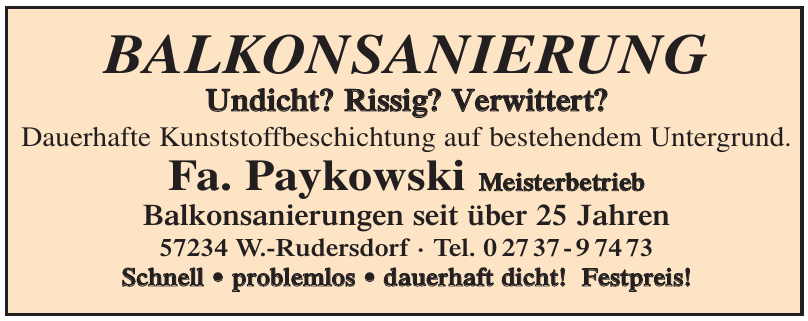 Fa. Paykowski Fa. Paykowski