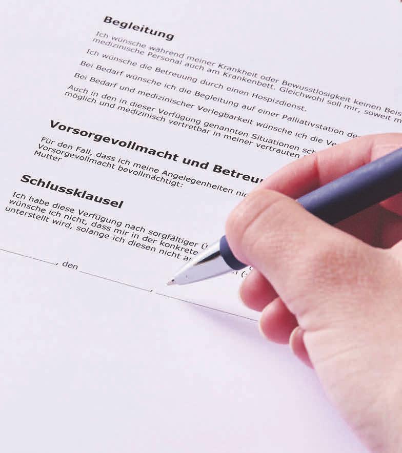 Mit drei Dokumenten kann man sich im Ernstfall rechtlich absichern dieses Vorhaben sollte nicht auf die lange Bank geschoben werden. Foto: djd/Itzehoer Versicherungen Mit drei Dokumenten kann man sich im Ernstfall rechtlich absichern dieses Vorhaben sollte nicht auf die lange Bank geschoben werden. Foto: djd/Itzehoer Versicherungen