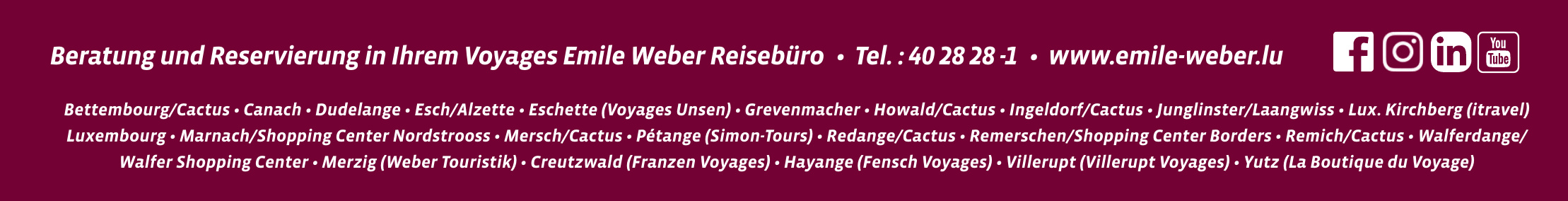 Voyages Emile Weber Reisebüro Voyages Emile Weber Reisebüro
