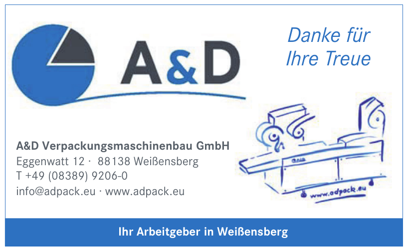 A&D Verpackungsmaschinenbau GmbH A&D Verpackungsmaschinenbau GmbH