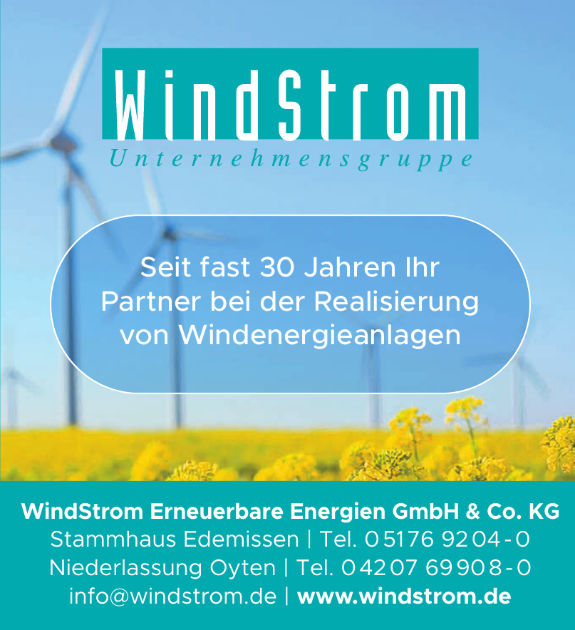 WindStrom Erneuerbare Energien GmbH & Co. KG WindStrom Erneuerbare Energien GmbH & Co. KG