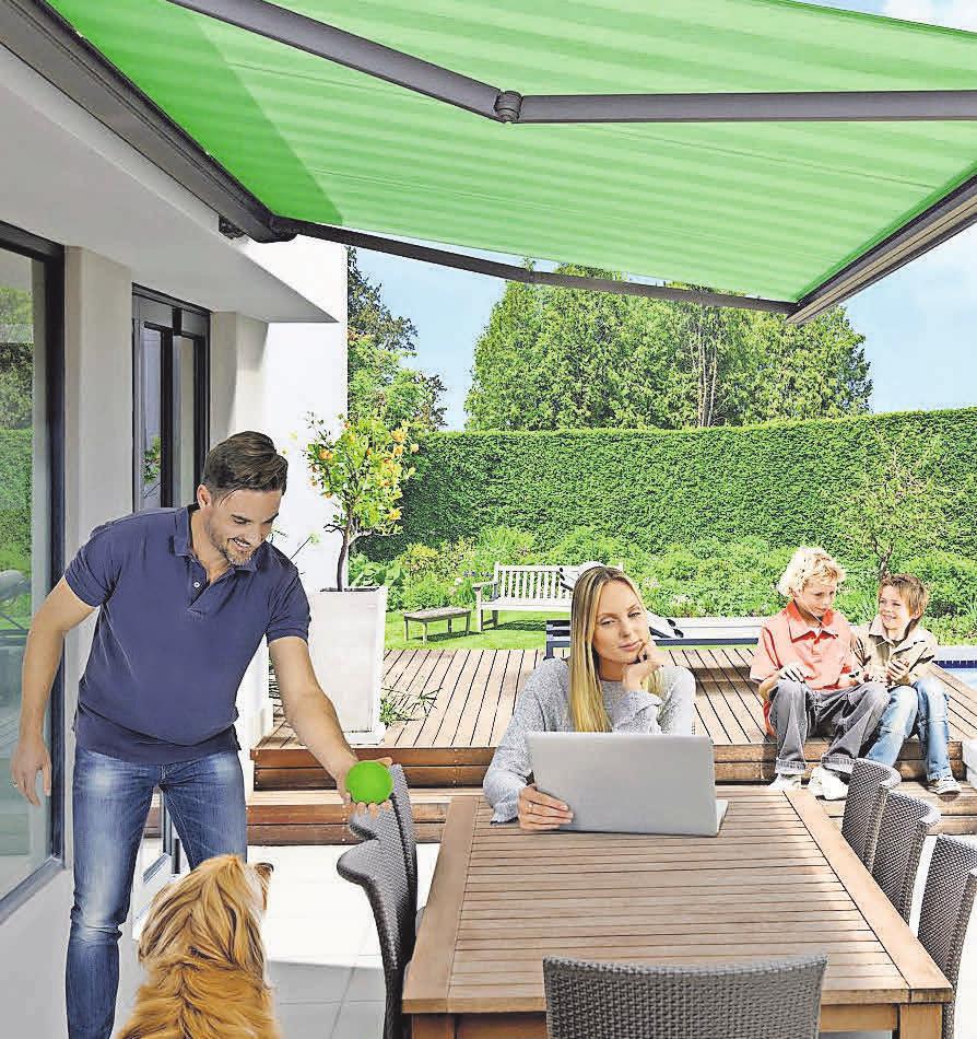 Markisen schaffen ein Freiluftwohnzimmer auf der Terrasse. Foto: Hersteller Markisen schaffen ein Freiluftwohnzimmer auf der Terrasse. Foto: Hersteller