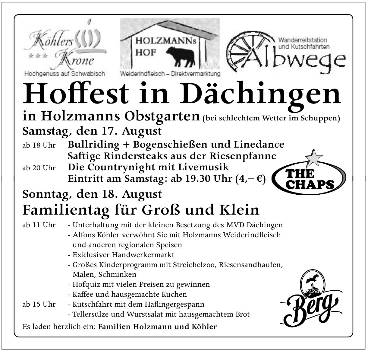Hoffest in Dächingen Hoffest in Dächingen