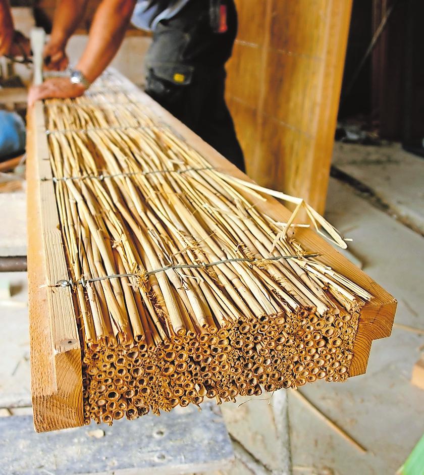 Schilf kann mehr als nur ein Sichtschutz für Balkongitter sein, das Produkt kommt zum Beispiel in Innenwänden zum Einsatz. FOTO: HISS REET SCHILFROHRHANDEL GMBH/DPA-TMN Schilf kann mehr als nur ein Sichtschutz für Balkongitter sein, das Produkt kommt zum Beispiel in Innenwänden zum Einsatz. FOTO: HISS REET SCHILFROHRHANDEL GMBH/DPA-TMN