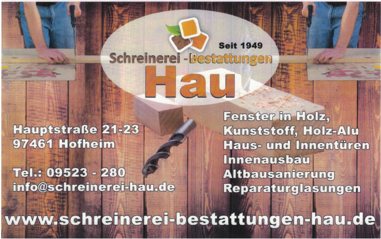 Schreinerei -Bestattungen Hau Schreinerei -Bestattungen Hau