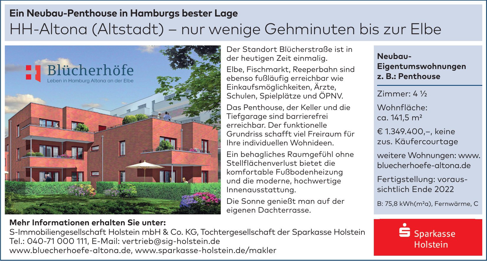 S-Immobiliengesellschaft Holstein mbH & Co. KG, Tochtergesellschaft der Sparkasse Holstein