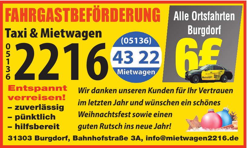 Taxi & Mietwagen 2216