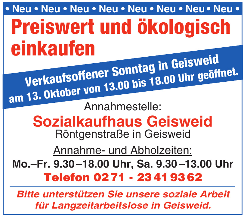 Sozialkaufhaus Geisweid Sozialkaufhaus Geisweid