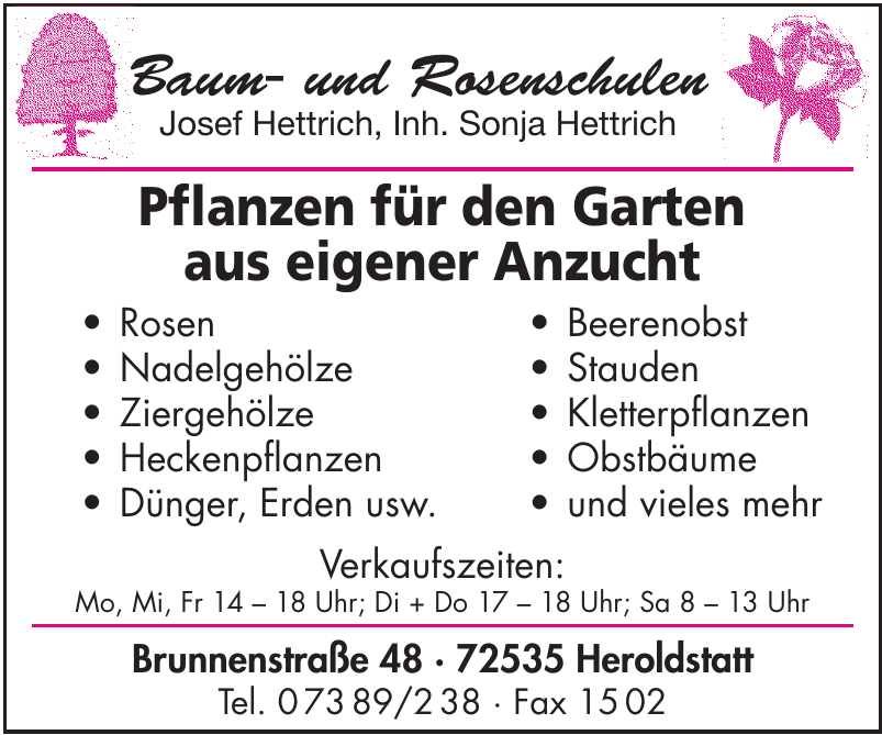 Baum- und Rosenschulen Baum- und Rosenschulen