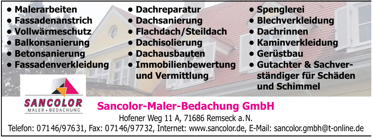 Sancolor-Maler-Bedachung GmbH Sancolor-Maler-Bedachung GmbH