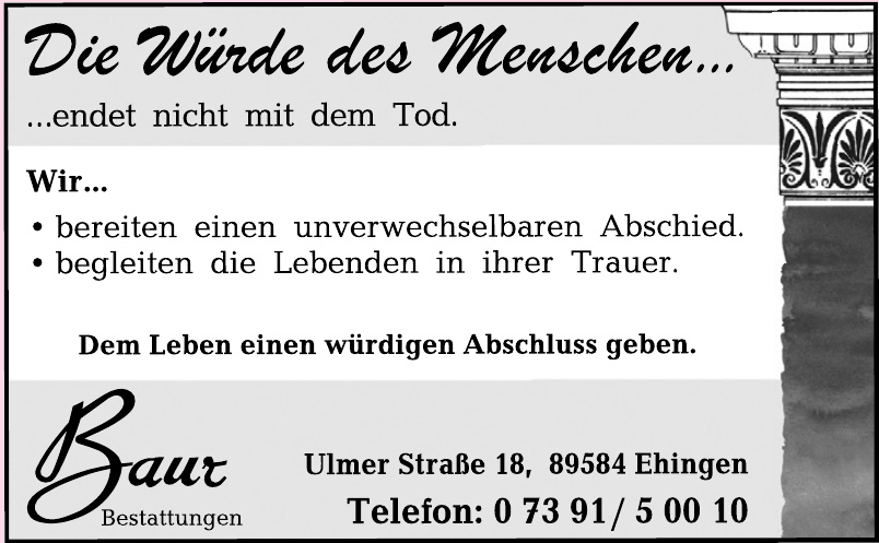 Baur Bestattungen Baur Bestattungen