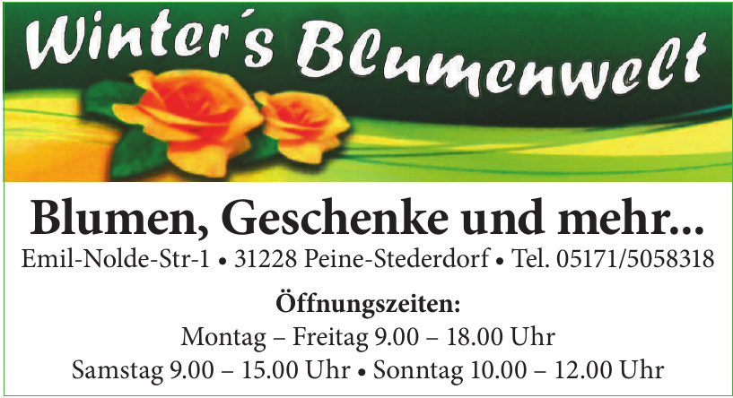 Winter’s Blumenwelt Winter’s Blumenwelt